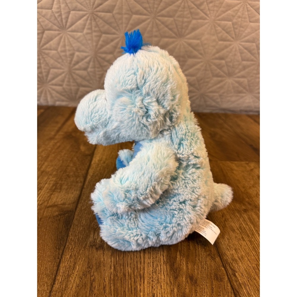 Kellytoy Plush Dinosaur Blue Ribbed Belly 2017 Stuffed Animal 10 Inch Dino Lovey - Picture 5 of 9